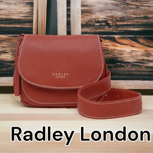 RADLEY LONDON SHOULDER BAG Saddle Bag EQUESTRIAN STYLE in Smooth Leather. - Picture 2 of 16